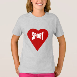 Girls T - Shirt Asche LIEBE SPORT