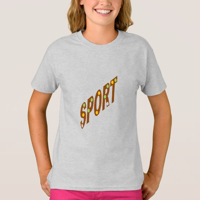 Girls T - Shirt Asche SPORT CHOCOLAT BONBONNEN (Vorderseite)