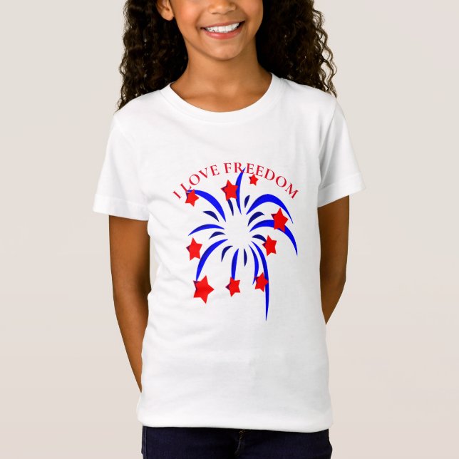 Girls T - Shirt-Patriotic T - Shirt (Vorderseite)