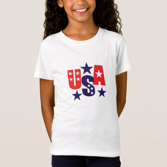 Girls T - Shirt-Patriotic T - Shirt (Vorderseite)