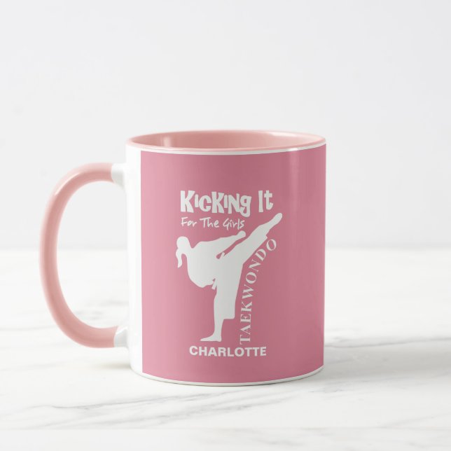 Girls Taekwondo Martial Arts Tasse (Links)