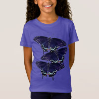 Girl's Tee Shirt Lila/schwarz Fracks