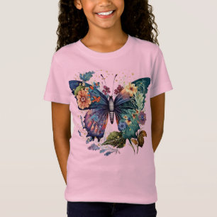 Girls Tee Shirt mit Hübschem Schmetterling