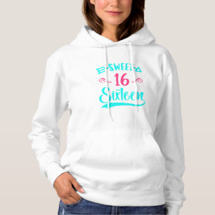 Girls Teen Niedlich 16 . Geburtstag Sweet 16 Gebur Hoodie