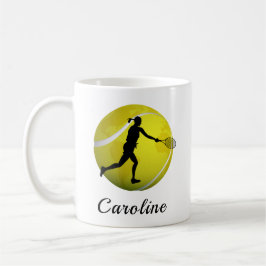 Girls Tennis World Ball & Player Ihr Name Kinder S Kaffeetasse
