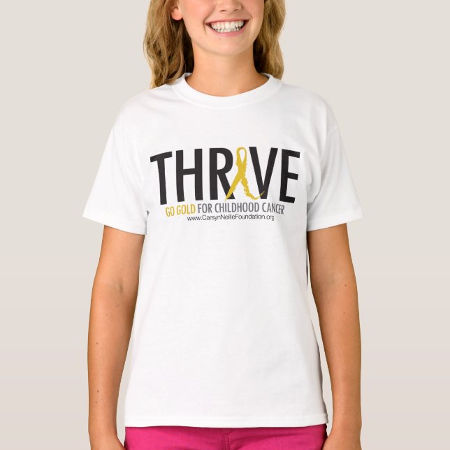 Girl's: THRIVE Ruffle T-Shirt (Vorderseite)