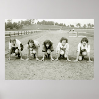 Girls Track, 1920er Poster