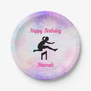 Girls Track & Field Happy Birthday Balloons Pappteller