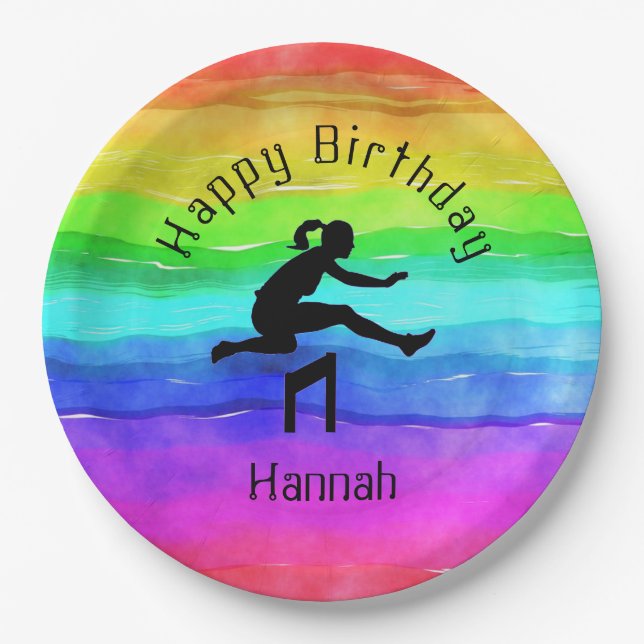 Girls Track & Field Rainbow Teller (Vorderseite)