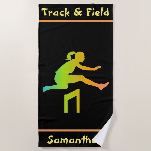 Girls Track und Field Beach Handtuch (Vorderseite)