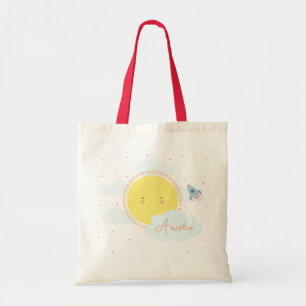 Girls Trendy Whimsical Sunshine Personalisierte Ki Tragetasche