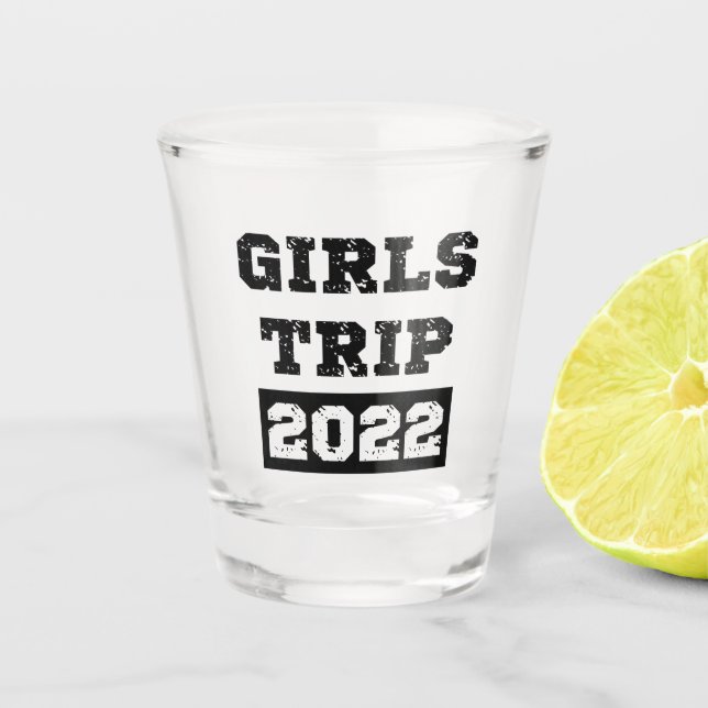 Girls Trip 2022 Girls Weekend Stadtrundgang Schnapsglas (Vorderseite)