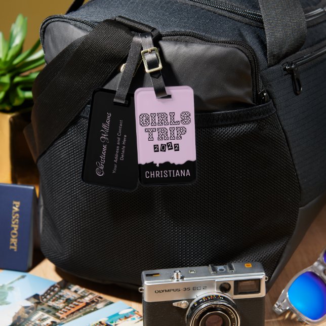 Girls Trip 2022 Girls Weekend Urlaub Abenteuer Gepäckanhänger (Vorderseite & Rückseite)