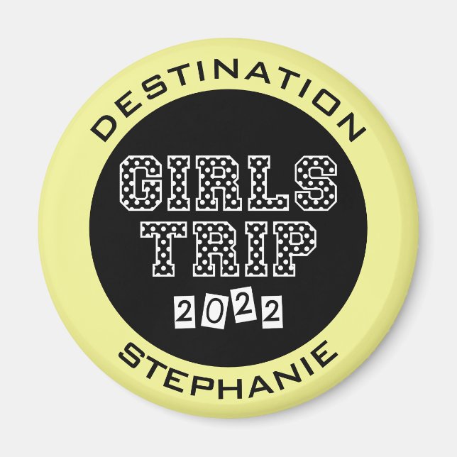 Girls Trip 2022 Girls Weekend Urlaub Abenteuer Magnet (Vorne)