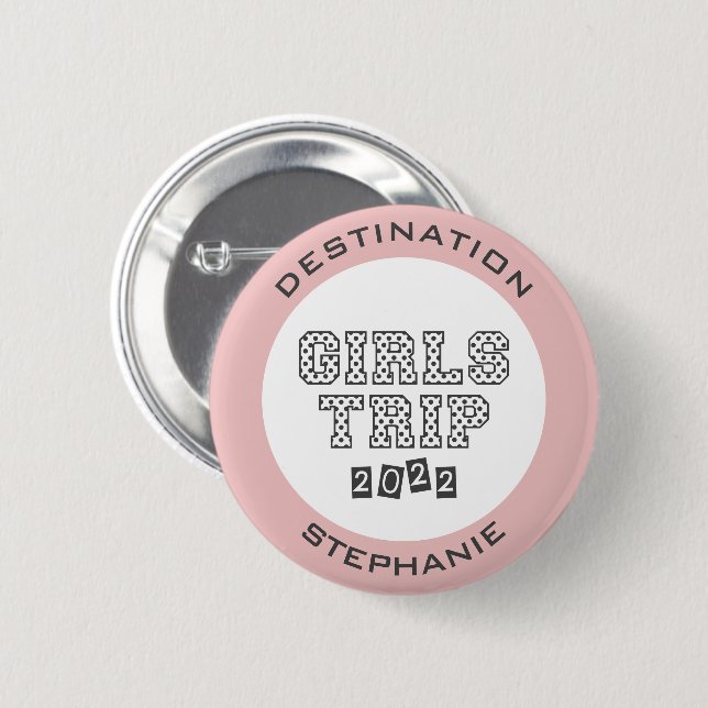 Girls Trip 2022 Girls Weekend Vacation Custom Button (Vorne & Hinten)