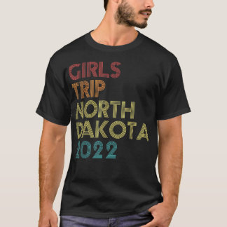 Girls Trip 2022 North Dakota Urlaub passende Vin T-Shirt