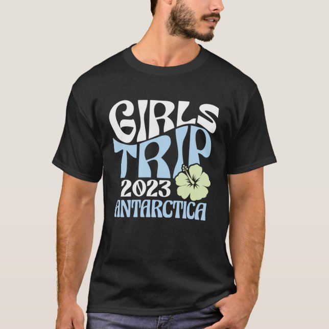 Girls Trip 2023 Antarctica Beach Destination Retro T-Shirt (Vorderseite)