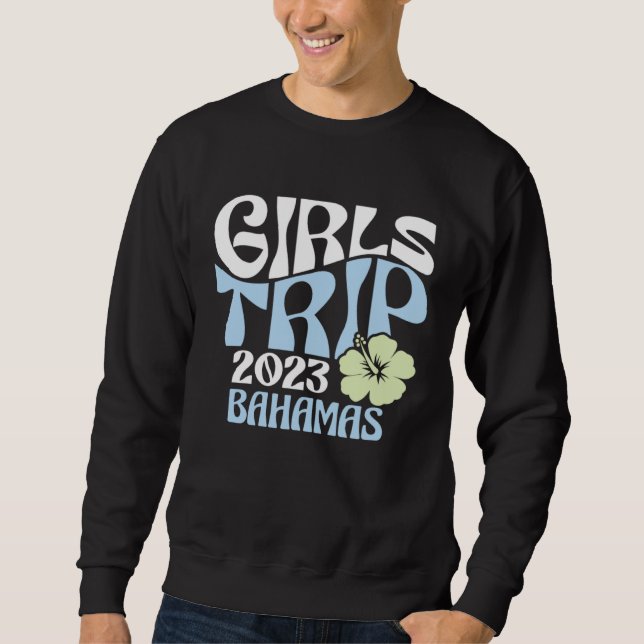 Girls Trip 2023 Bahamas Beach Destination Retro Gr Sweatshirt (Vorderseite)
