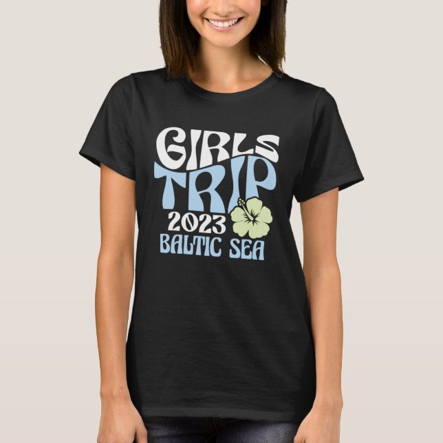 Girls Trip 2023 Baltic Sea Beach Destination Retro T-Shirt (Vorderseite)