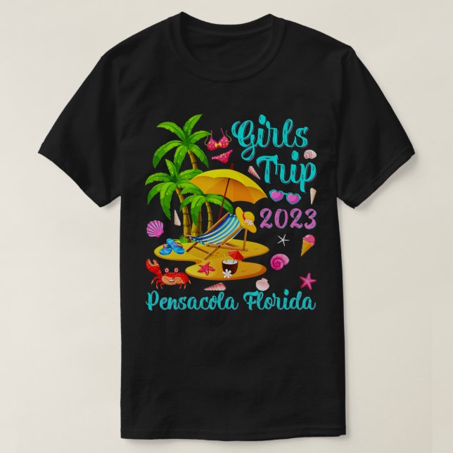 Girls Trip 2023 Beach Urlaub Pensacola Florida B T-Shirt (Design vorne)