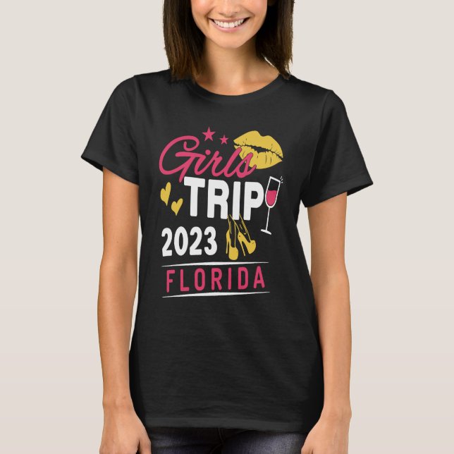 Girls Trip 2023 Florida Weekend Travel Group Match T-Shirt (Vorderseite)