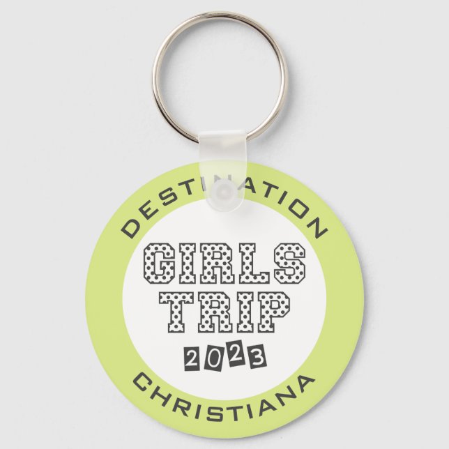 Girls Trip 2023 Girls Weekend Vacation Custom Schlüsselanhänger (Vorderseite)