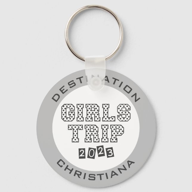 Girls Trip 2023 Girls Weekend Vacation Custom Schlüsselanhänger (Vorderseite)