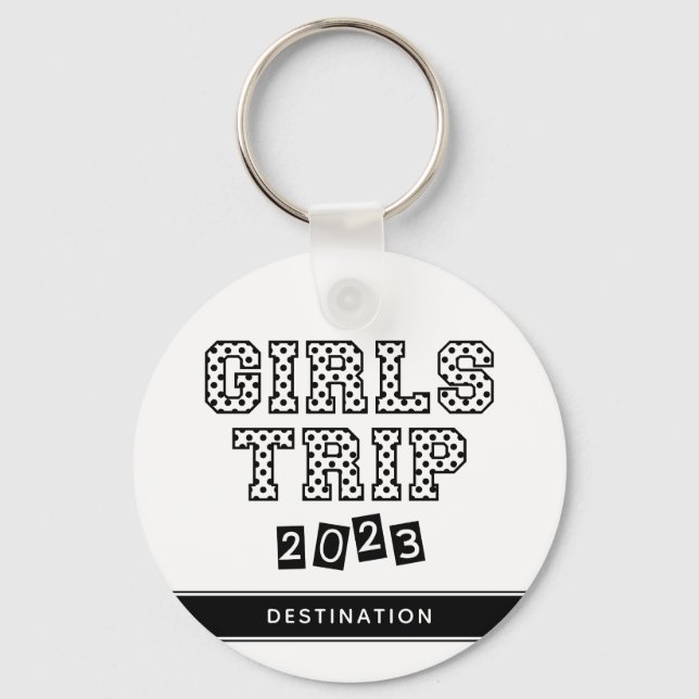 Girls Trip 2023 Girls Weekend Vacation Custom Schlüsselanhänger (Vorderseite)