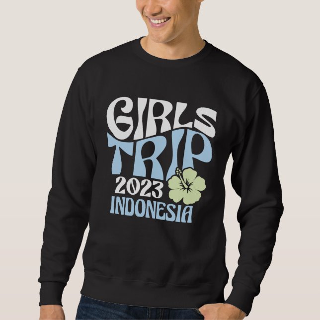 Girls Trip 2023 Indonesia Beach Destination Retro  Sweatshirt (Vorderseite)