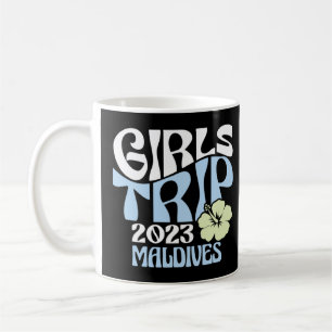 Girls Trip 2023 Maldives Beach Destination Retro G Kaffeetasse