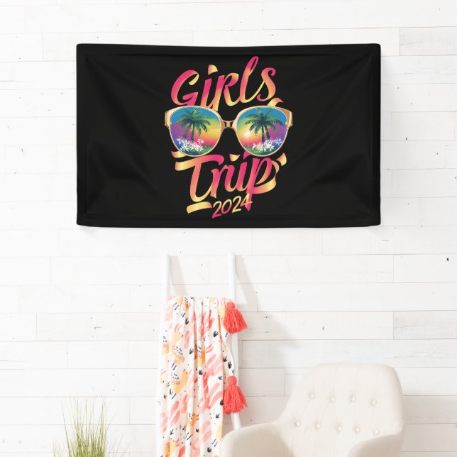 Girls Trip 2024 Summer Beach Vacation 2024 Banner (Insitu)