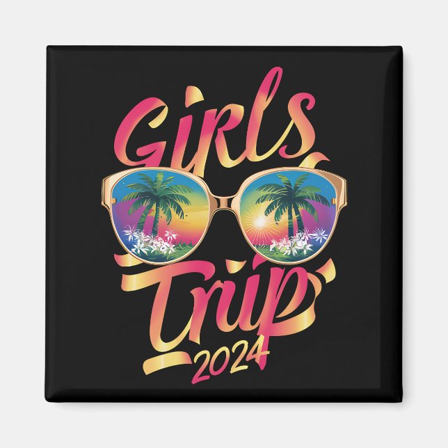 Girls Trip 2024 Summer Beach Vacation 2024 Magnet (Vorne)
