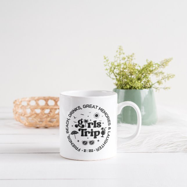 Girls Trip 2025 - Custom Friends Beach Urlaub Kaffeetasse (Von Creator hochgeladen)