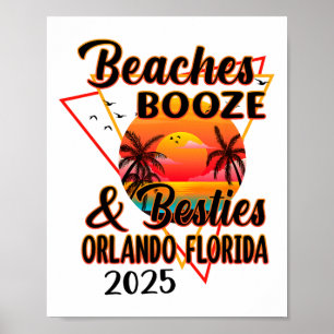 Girls Trip 2025 Orlando Florida Strände beleben un Poster