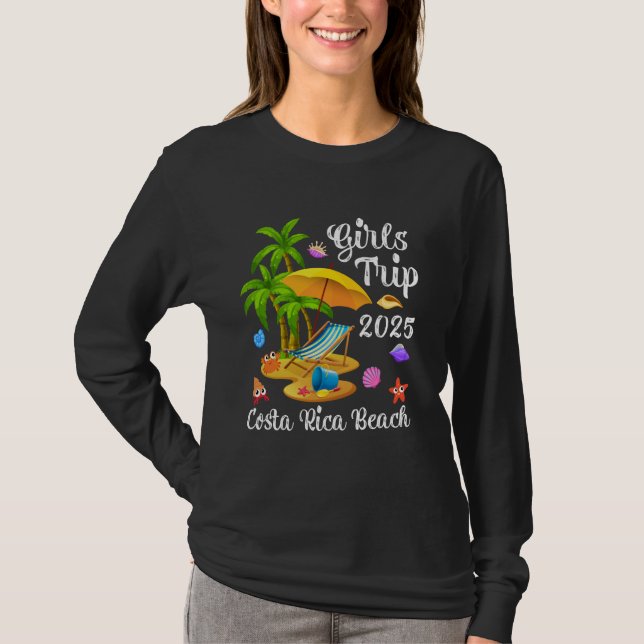 Girls Trip 2025 Summer Vacation Costa Rica Beach T-Shirt (Vorderseite)