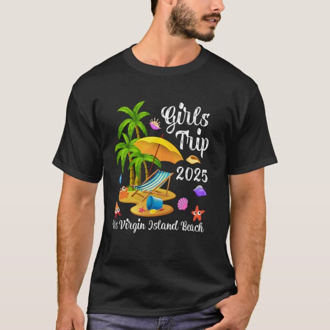 Girls Trip 2025 Summer Vacation Jungfrau Island T-Shirt (Vorderseite)