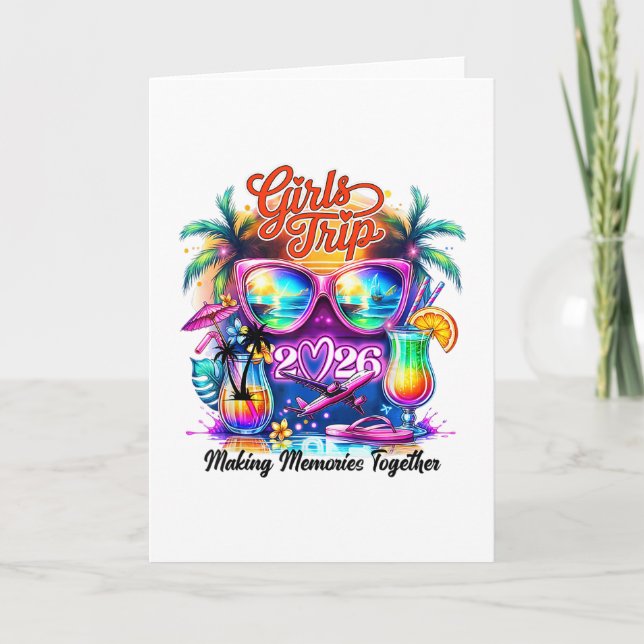 Girls Trip 2026 Making Memories Together Vacation  Karte (Vorderseite)