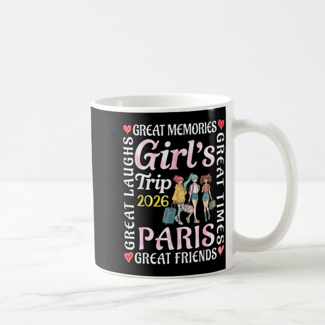 Girls Trip 2026 Paris Great Friends Vacation Trave Kaffeetasse (Rechts)