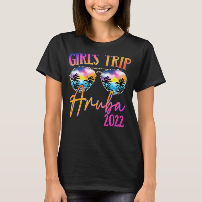 Girls Trip Aruba 2022 Sonnenbrille Sommermatching  T-Shirt (Vorderseite)