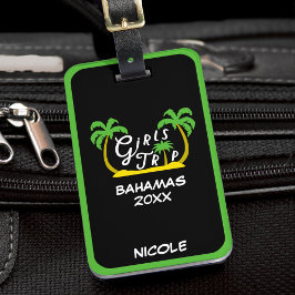 Girls Trip Bahamas Urlaub Karibik Insel Gepäckanhänger