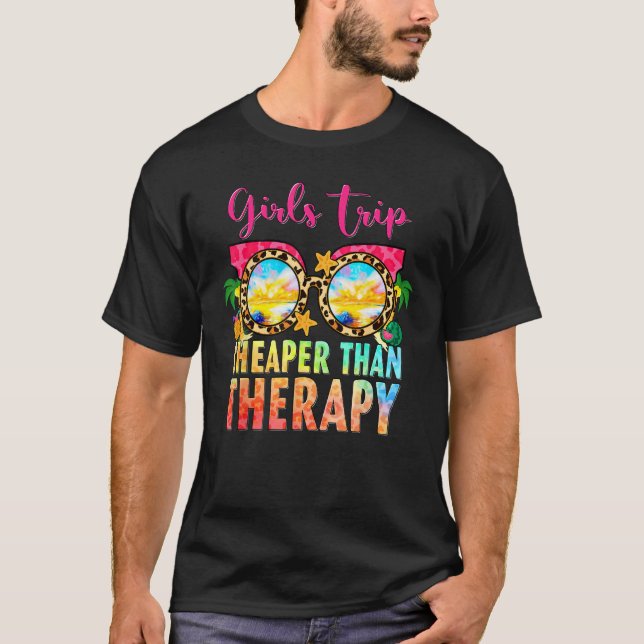 Girls Trip billiger als eine Therapie Bachelorette T-Shirt (Vorderseite)
