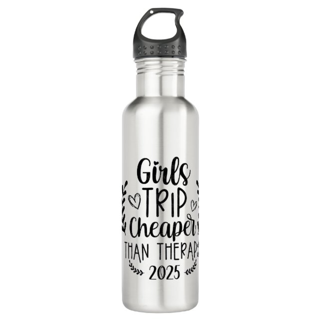 Girls Trip billiger als Therapie 2025 Edelstahlflasche (Vorderseite)