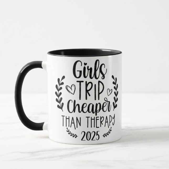 Girls Trip billiger als Therapie 2025 Tasse (Links)