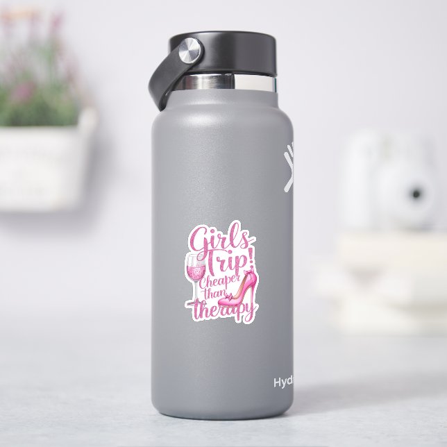 Girls Trip billiger als Therapiewochenende Party Aufkleber (HydroFlask)