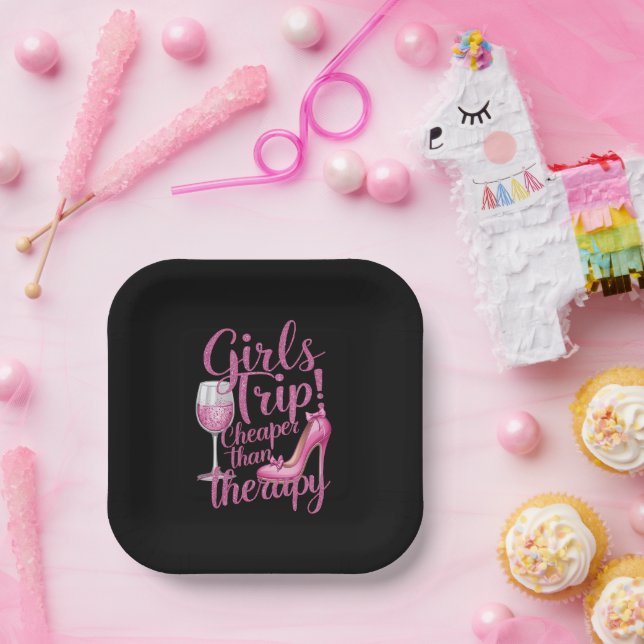Girls Trip billiger als Therapiewochenende Party Pappteller (Party)