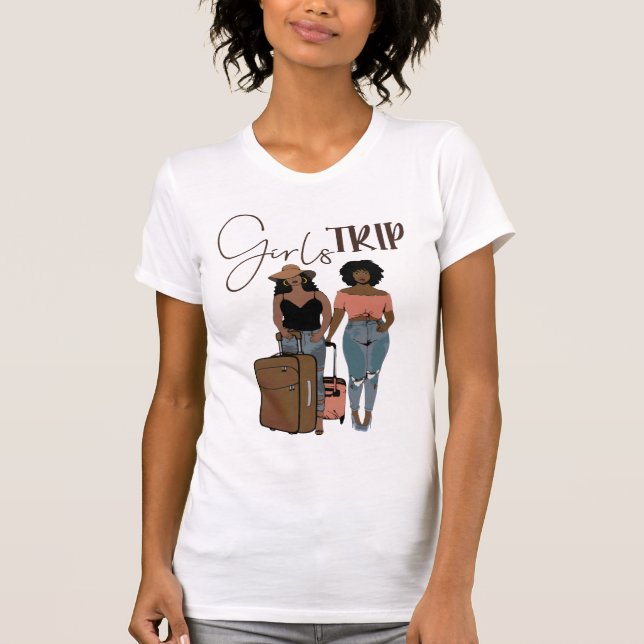 Girls Trip Black Liebe Reisen Afrikanisches Afro T-Shirt (Vorderseite)