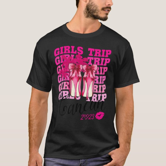 Girls Trip Cancun 2023 Urlaub für Frauen Wochenend T-Shirt (Vorderseite)