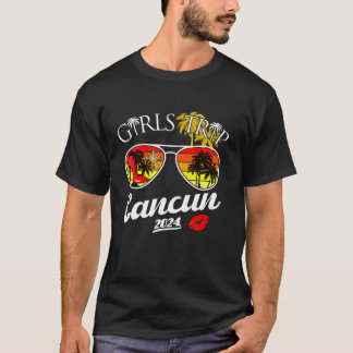 Girls Trip Cancun 2024 Beach Womens Weekend Birthd T-Shirt
