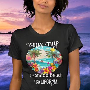 Girls Trip Coronado Beach, San Diego Editable Text T-Shirt