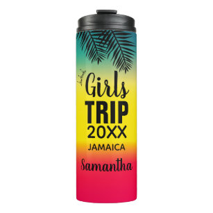 Girls Trip, Crown Year & Name Green Yellow Red Thermosbecher